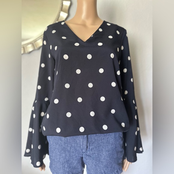 Banana Republic Tops - Banana Republic Polka Dot Long Sleeve Stylish Tops Size Medium